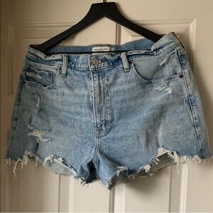 American Eagle Outfitters Blue Jean Shorts Distressed Casual